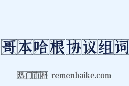 哥本哈根协议组词是什么意思的图片